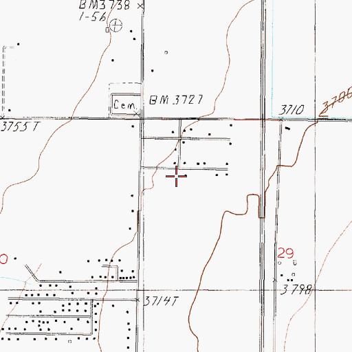 Topographic Map of 11N03W29BBDC01 Well, MT