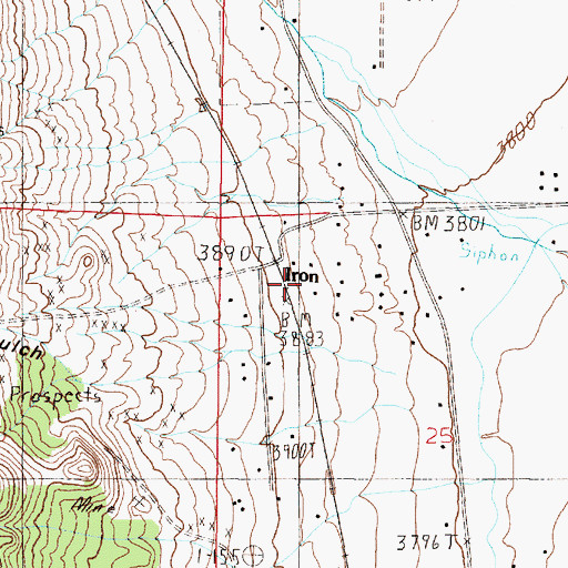 Topographic Map of 11N04W25BBDA01 Well, MT