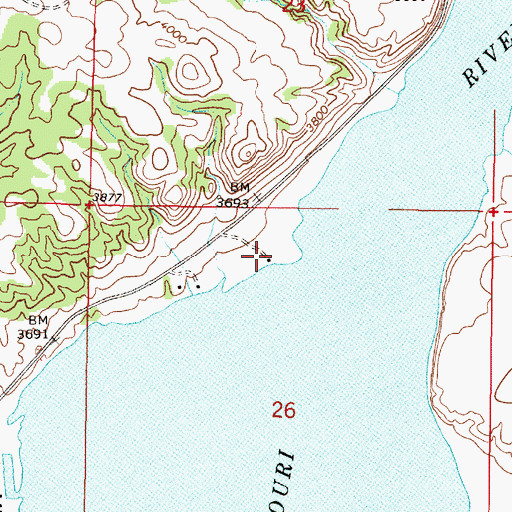 Topographic Map of 11N02W26BADA01 Well, MT