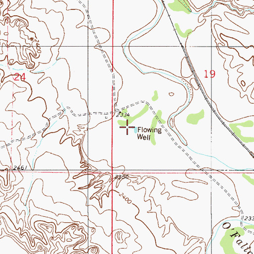 Topographic Map of 11N54E19CCBA01 Well, MT