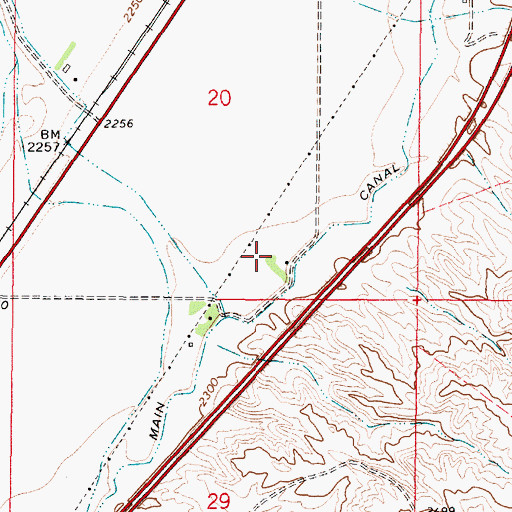Topographic Map of 11N50E20DC__01 Well, MT