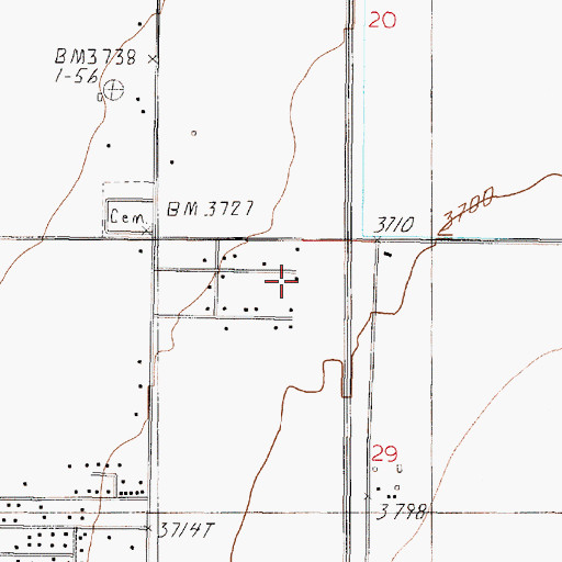 Topographic Map of 11N03W29BABD01 Well, MT