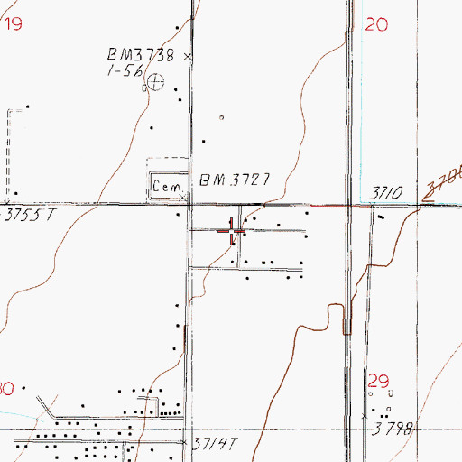 Topographic Map of 11N03W29BBAC01 Well, MT
