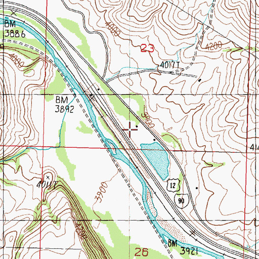 Topographic Map of 11N13W23CDDA01 Well, MT