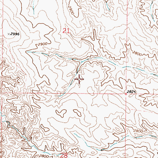 Topographic Map of 22N46E21DC__10 Well, MT
