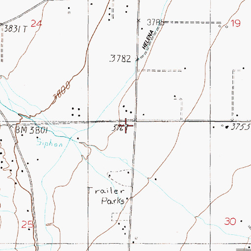 Topographic Map of 11N03W30BBBB01 Well, MT