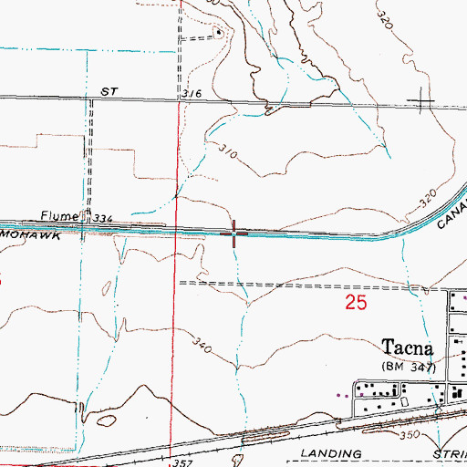 Topographic Map of Mohawk Canal, AZ