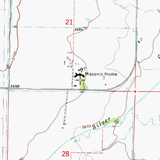 Topographic Map of 11N03W21DCC_01 Well, MT