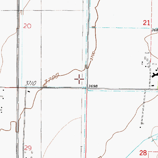 Topographic Map of 11N03W20DDD_01 Well, MT