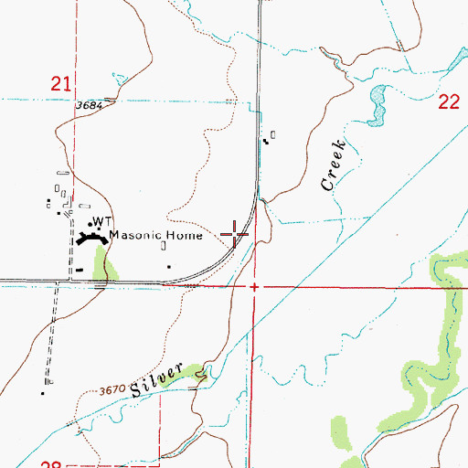 Topographic Map of 11N03W21DDAD01 Well, MT