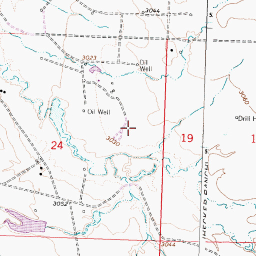 Topographic Map of 11N32E24ADCD01 Well, MT