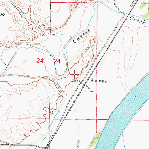 Topographic Map of 11N49E25ADBA01 Well, MT