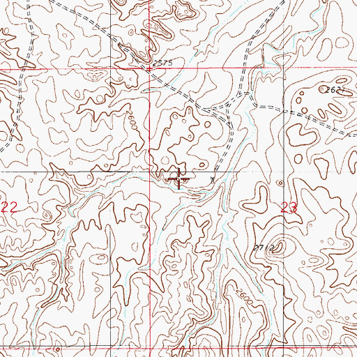 Topographic Map of 11N55E23BC__01 Well, MT