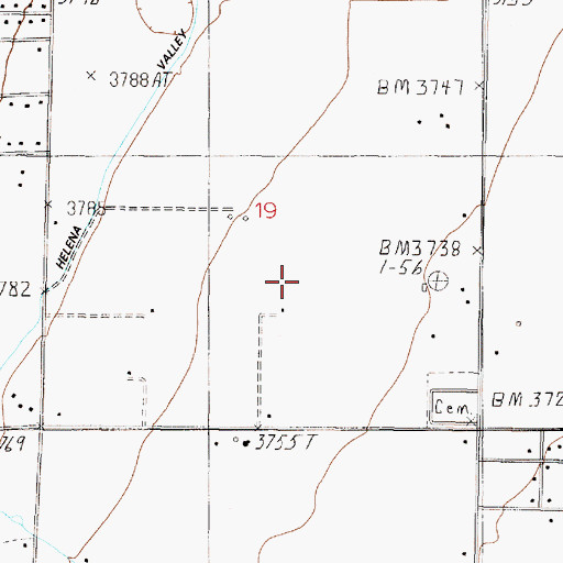 Topographic Map of 11N03W19DBC_01 Well, MT