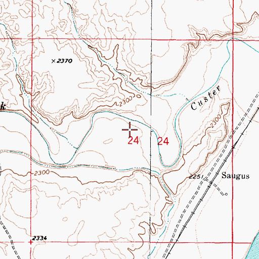 Topographic Map of 11N49E24ACCC01 Well, MT