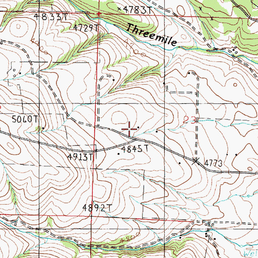 Topographic Map of 11N05W23CBAA01 Well, MT