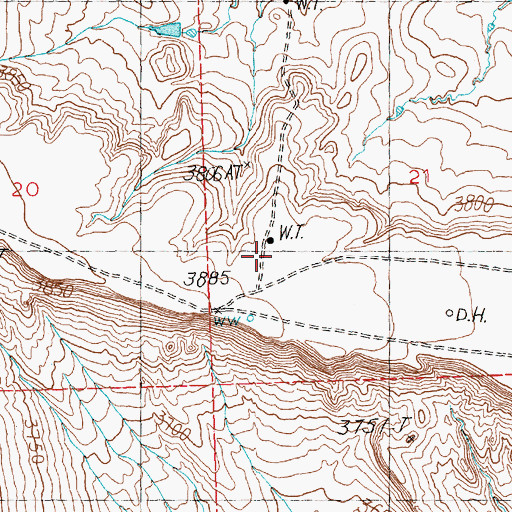 Topographic Map of 11N25E21CC__01 Well, MT