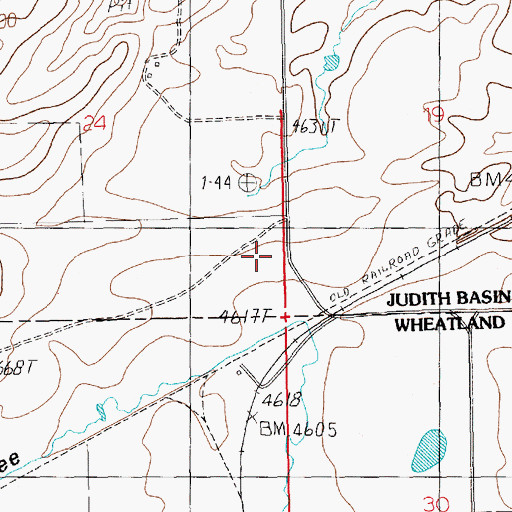 Topographic Map of 11N15E24DD__01 Well, MT