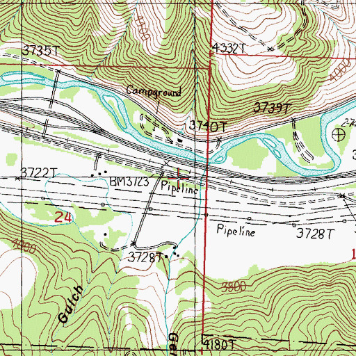 Topographic Map of 11N15W24ADDB01 Well, MT