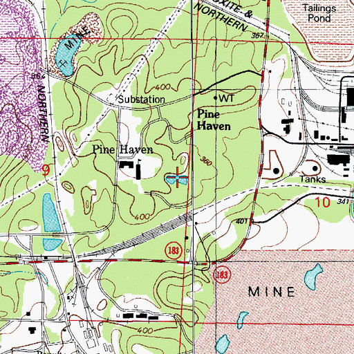 Topographic Map of Ramsey Mine, AR