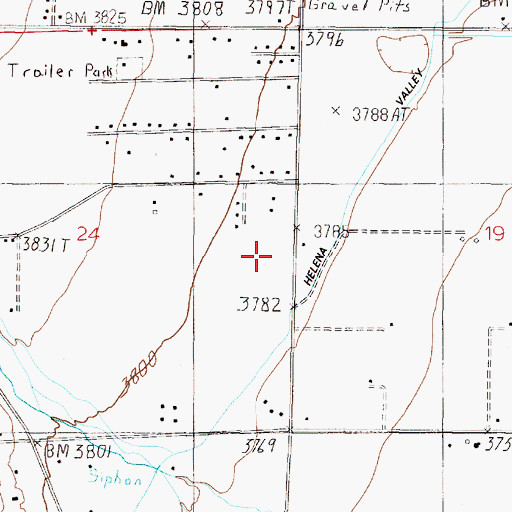 Topographic Map of 11N04W24DAA_01 Well, MT