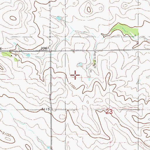 Topographic Map of 11N59E23BAC_01 Well, MT