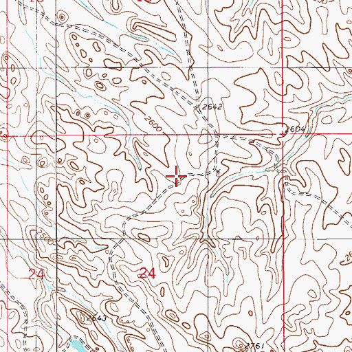 Topographic Map of 11N55E24AB__01 Well, MT