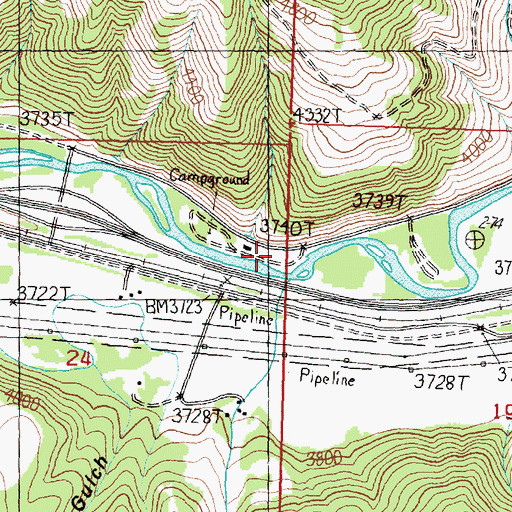 Topographic Map of 11N15W24ADAA01 Well, MT