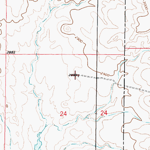 Topographic Map of 11N44E24ABCA01 Well, MT