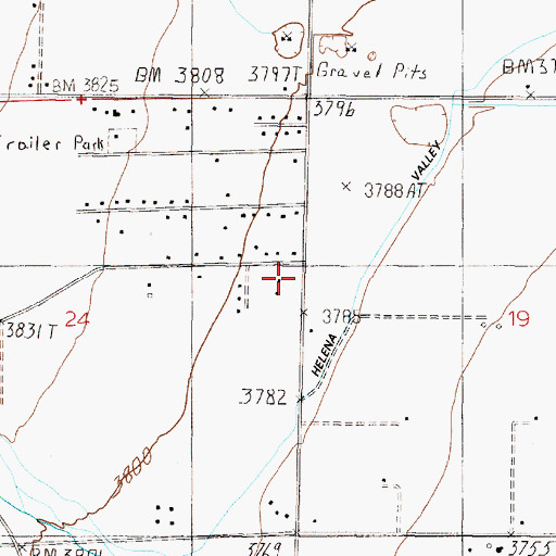 Topographic Map of 11N04W24ADDA01 Well, MT