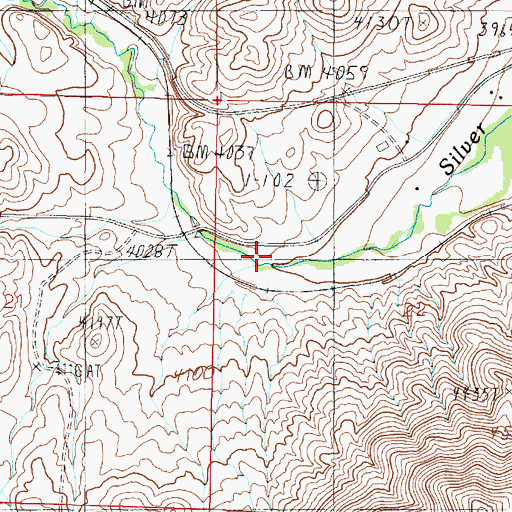 Topographic Map of 11N04W22BCDB01 Well, MT