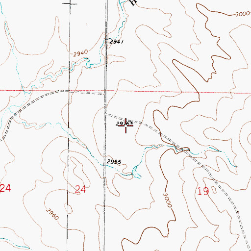 Topographic Map of 11N46E19BBDB01 Well, MT