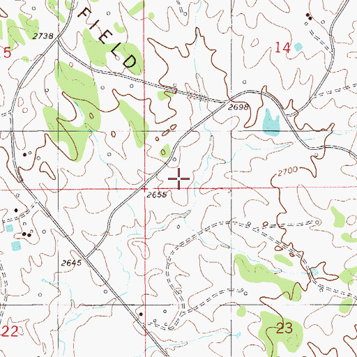 Topographic Map of 11N57E23BA__10 Well, MT