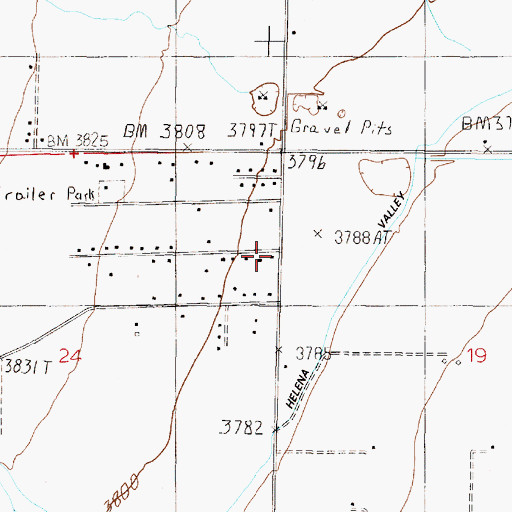 Topographic Map of 11N03W19ADAA01 Well, MT