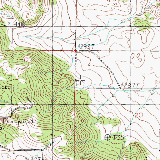 Topographic Map of 11N04W20BBCD01 Well, MT