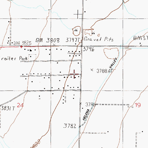 Topographic Map of 11N04W24ADDA02 Well, MT