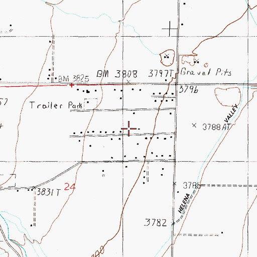 Topographic Map of 11N04W24AACD01 Well, MT