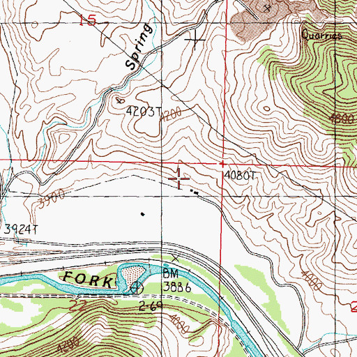 Topographic Map of 11N13W22AAAC01 Well, MT
