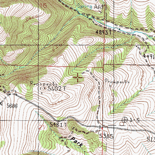 Topographic Map of 11N05W21AABD01 Well, MT