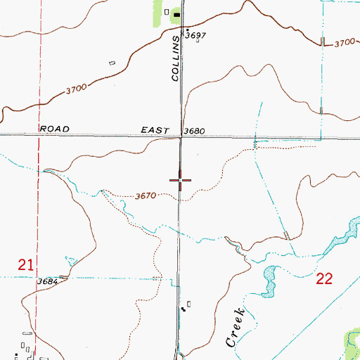 Topographic Map of 11N03W22BBCB01 Well, MT