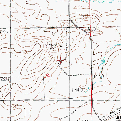 Topographic Map of 11N15E24AC__02 Well, MT