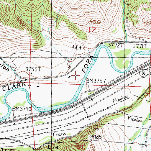 Topographic Map of 11N14W17CDDB01 Well, MT