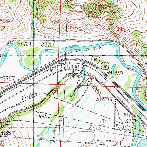 Topographic Map of 11N14W16CCDC01 Well, MT