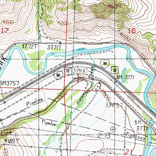 Topographic Map of 11N14W16CCCD01 Well, MT