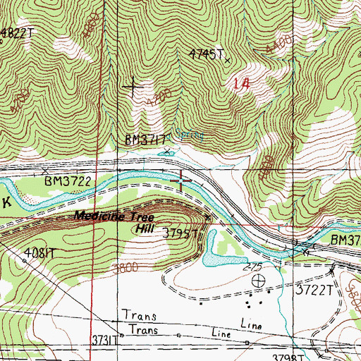 Topographic Map of 11N15W14CAC_01 Spring, MT