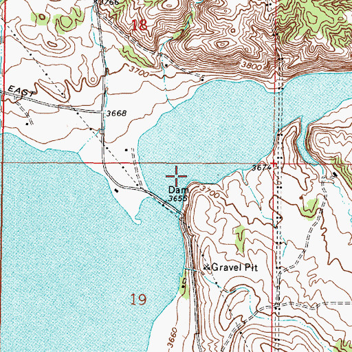 Topographic Map of 11N02W19ABA_01 Well, MT
