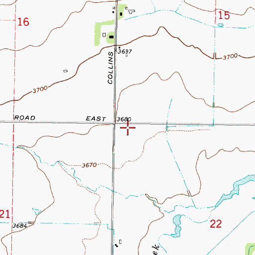 Topographic Map of 11N03W22BBBA01 Well, MT