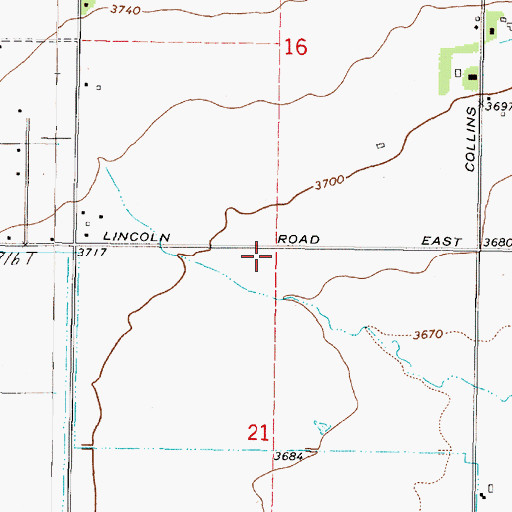 Topographic Map of 11N03W21BBAA01 Well, MT