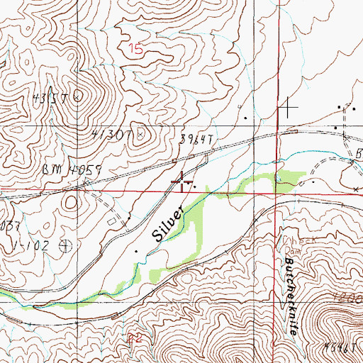 Topographic Map of 11N04W14CCDD01 Well, MT