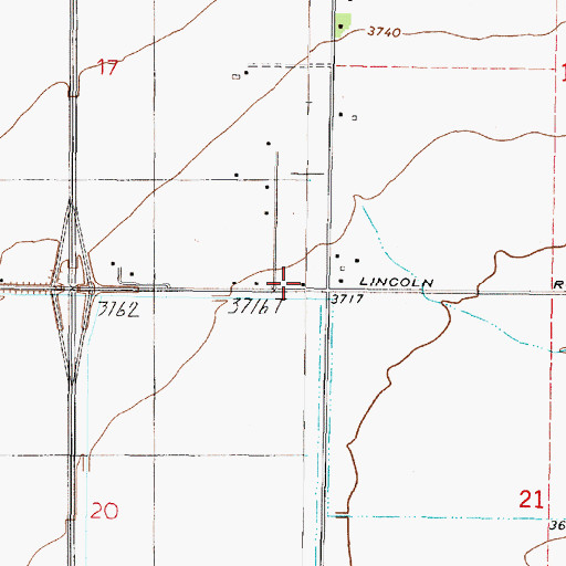 Topographic Map of 11N03W17DDDD01 Well, MT